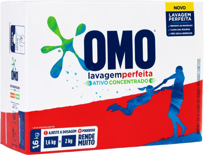 Sabão em pó omo lavagem perfeita 1,6kg