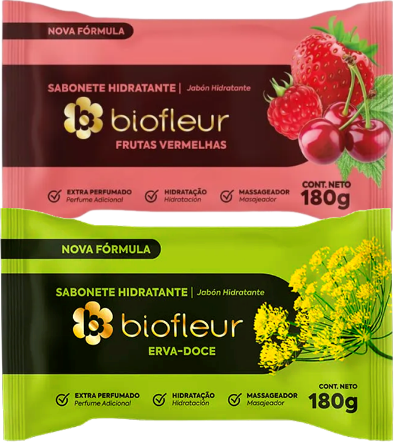 sabonete biofleur fragrâncias 180g